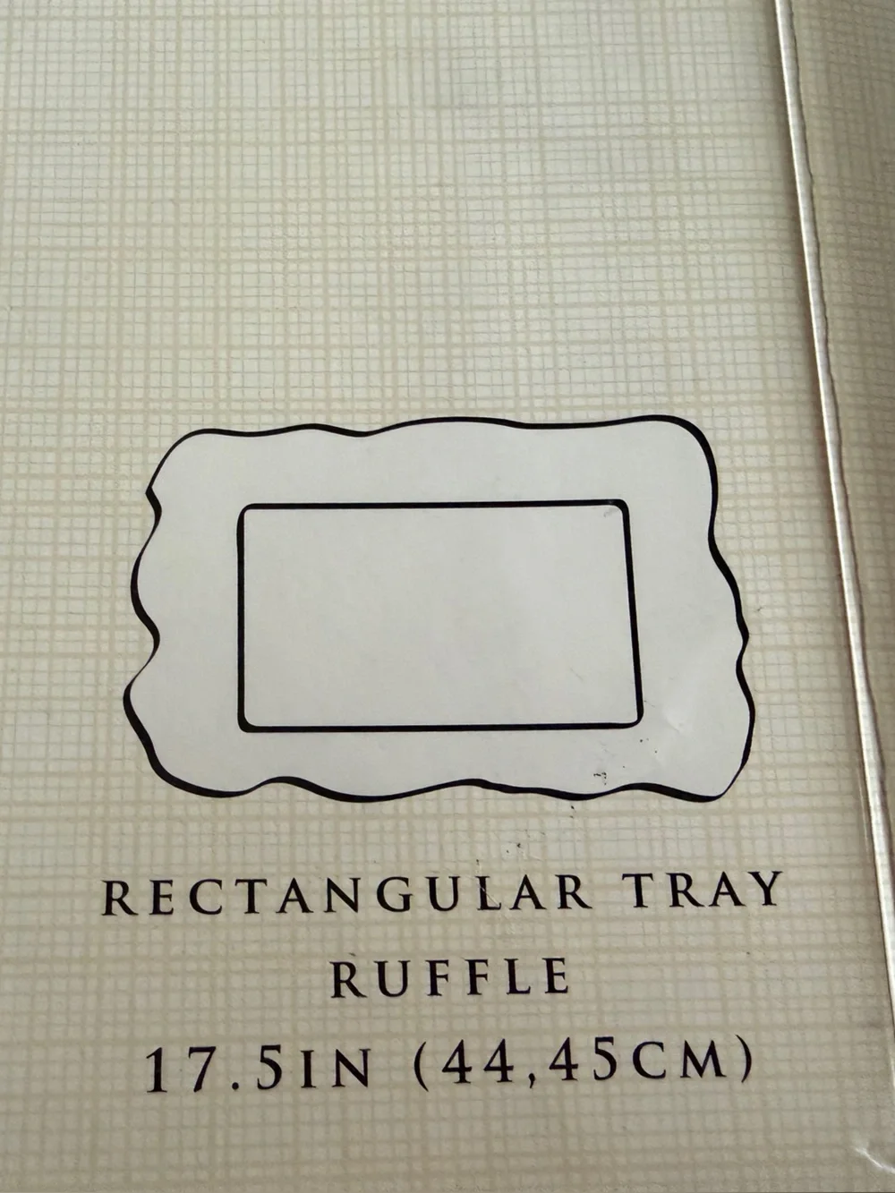 Lenox Organics Collection Silver Rectangular Ruffle Serving Tray